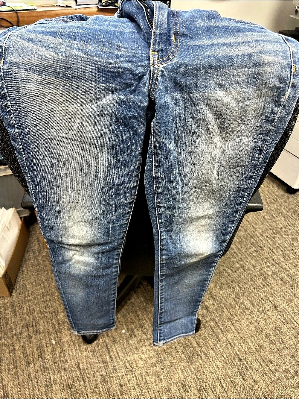 American Eagle Outfitters Jegging super stretch Blue Jeggings Waist 6 short